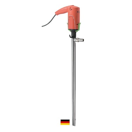 Flux Drum Pump, Stainless Steel, 47" Long, Electric Motor, 120V, 60Hz, 1ph, 230 Watts Power 24-ZORO0081